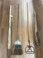 Vintage Broom, Mop Handle, Atlas Handle, & Handle