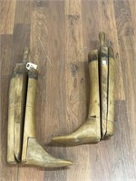 Pair of Wooden Boot Forms