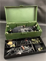 Vintage GI Joe Case with Two Action Figures and