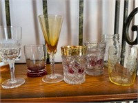Assorted bar glasses