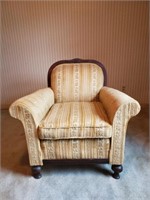 Armchair w/ Gold Upholstery