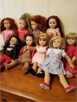9 +/- Collector American Girl Dolls