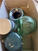 Glassware, Case, Canister & Vase
