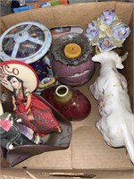 Box of Misc. Decor Collectible Items
