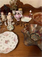 20 +/- Glass/Porcelain Figurines, Glass Dishes