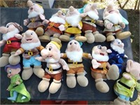 13+/- Seven Dwarfs Stuffed Dolls (Snowwhite)