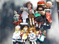 9+/- Assorted Dolls