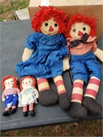 4+/- Raggedy Ann & Andy dolls