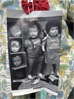 2 Interchangeable Head Vintage Dolls w/ 5+/- Heads