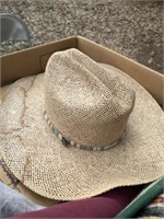 Area rug, Straw Hat & Containers