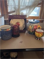 Ceramic Bowl, Plate, Cup & Cookie Jar