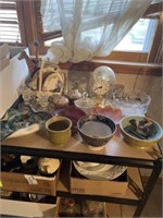 Glass Bowls, Candle Holder, Ceramic Bowl & Misc.