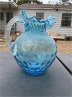15+/- 1970's Pink & Blue Fenton Hobnail Glass,
