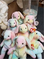 Easter Bunnies- Ty Beanie Babies, (Lot Contains 2