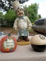 Candles, Teapots, Kitchenware- Chef Statue