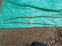 2 Wooden Long Bows