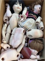 Vintage Dolls & Porcelain Doll Parts
