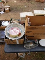 2+/- Boxes of Decorative Items, Kitchen Goods,