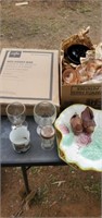 5+/- Boxes of Glassware Cups, Bowls & Plates