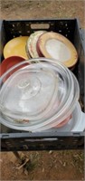 3+/- Boxes Glassware Bowls, Plates, Gravy Dishes