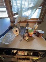 Ceramic Cups, Glass Vases & Dish