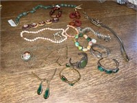 25+/- Pieces Jewelry, Pendants, Bracelets,