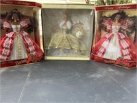 3+\- Holiday Barbie Dolls