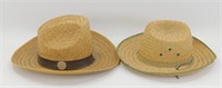 * Pair of Nice Men's Straw Hats - One has Sheriff
