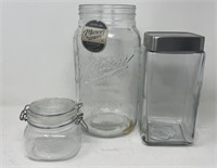 NWT 4L Mason Jar Canister, Latchtop Mason Jar