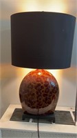 Contemporary Satin Shade Ceramic Table Lamp