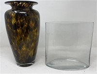 Tortoiseshell Glass Vase poss Ralph Lauren