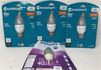 NIB EcoSmart LED Lightbulb Flame Tip Sparkle
