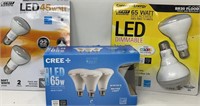 NIB LED Dimmable 65W 45W 65W Flood Light Bulbs
