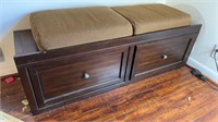 Storage Bench w Cushions & Drawers for Nook