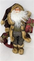 NWT $120.00 MSRP Designer Santa Burlap Furry