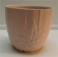 6-1/2" PINK MCCOY POTTERY JARDINERE. NICE.