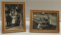 FRAMED PAIR OF 6" BY 8" VINTAGE MINE PHOTOS.