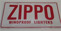 ZIPPO LICENSE PLATE. 6" BY 12".  LIKE NEW.