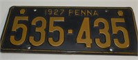 1927' PENNSYLVANIA LICENSE PLATE. 6" BY 15".