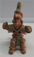 RED WARE MEXICAN CLAY FIGURE 5". VERY NICE.