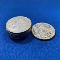 (7) RCM 50 Cent Silver Pieces