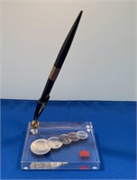 Centennial RCM Coin Pen Desk Set