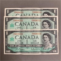 4 RCM Centennial Sequential 1 Dollar Bank Notes