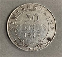 Newfoundland 1917 50 Cent Piece