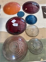 Eight different coloured lenses