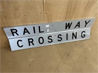 2 piece aluminium crossing sign