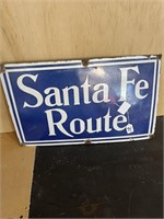 Santa Fe railway sign