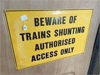 Beware of trains shunting