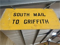 South Mail to Griffith sign