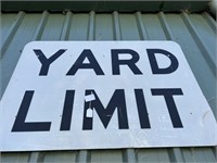 Yard  Limit sign
